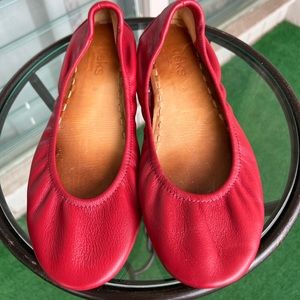 Tieks women’s ballet flats shoes red size 8